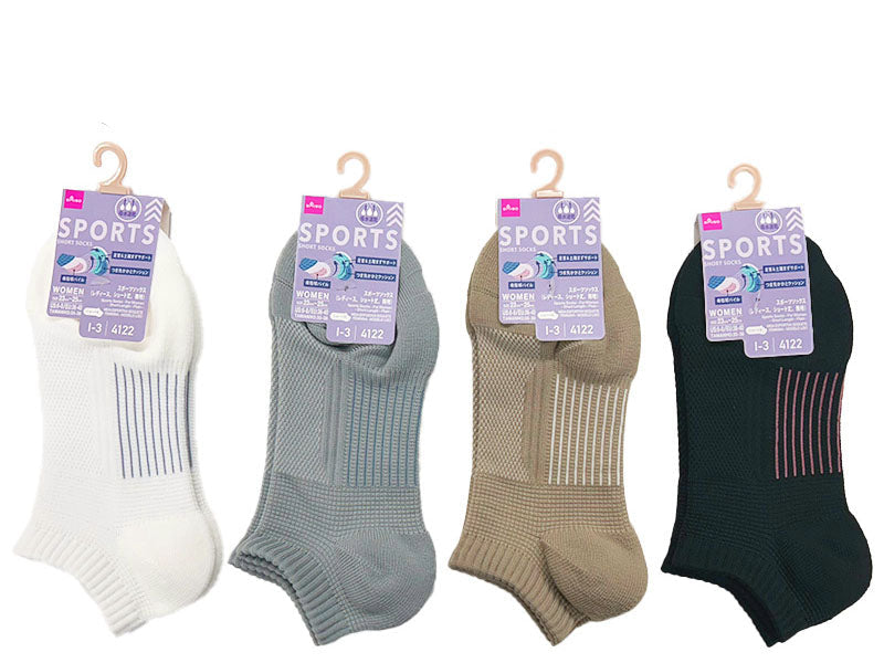 Sports Socks (Ladies, Short Length, Solid Color)
