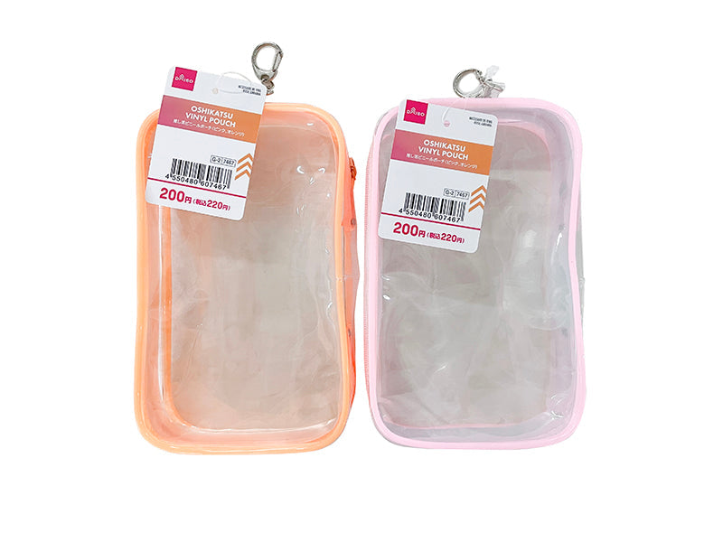Oshi-Katsu Vinyl Pouch (Pink, Orange)