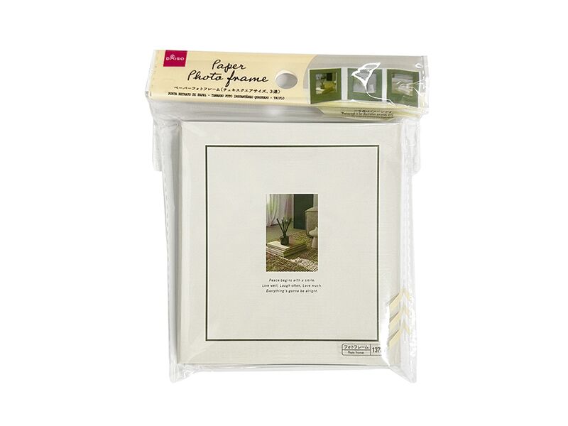 Paper Photo Frame (Cheki Square Size, Triple)