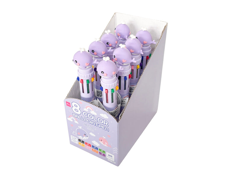 8-Color Ballpoint Pen (Whale)