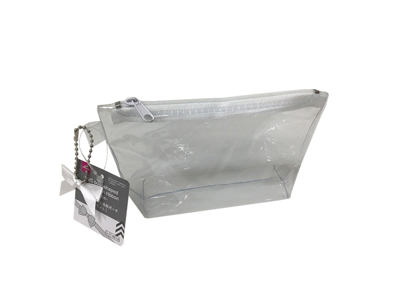 Ribbon PVC Boat Pouch (White)