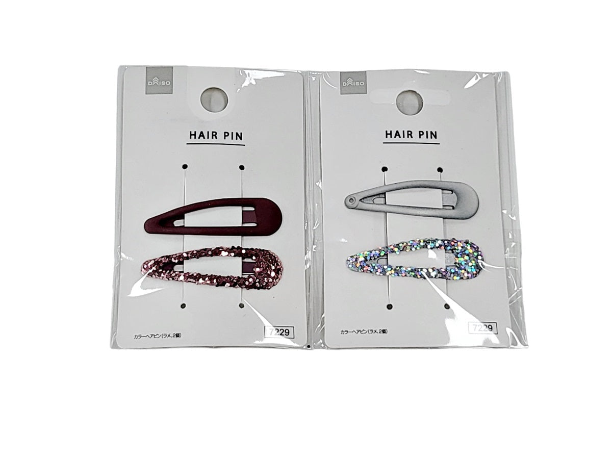 Color Hair Pins (Glitter, 2 pieces)