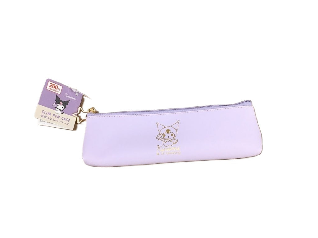 Synthetic Leather Slim Pen Case - Kuromi
