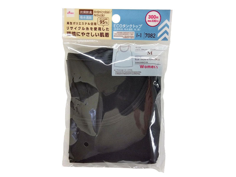 ECO Tank Top (Antibacterial, Quick-Dry, M, Black)