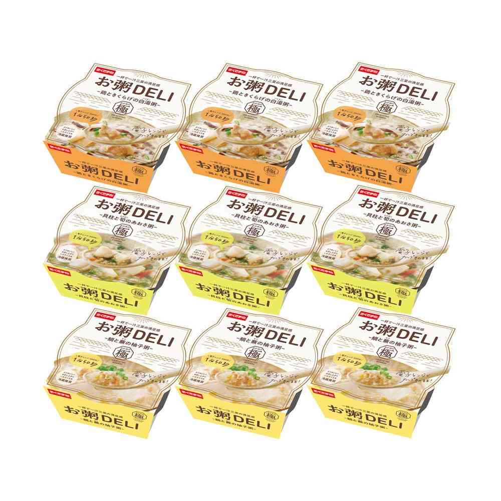 [Refrigerated] Konan Food Porridge DELI Japanese Style Porridge Set (3 Varieties, 3 Packs Each)